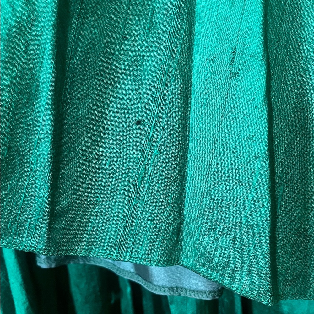 80s Strapless Plaid Pink and Green Dress - Picture 12 of 14